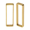 Open Bead Frame, Rectangle with Drilled Through Hole 8x26mm, Matte Gold Tone (2 Pieces)
