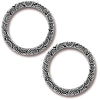 TierraCast Antiqued Silver Plated 26mm Spiral Ring Connector Link (2 Pieces)