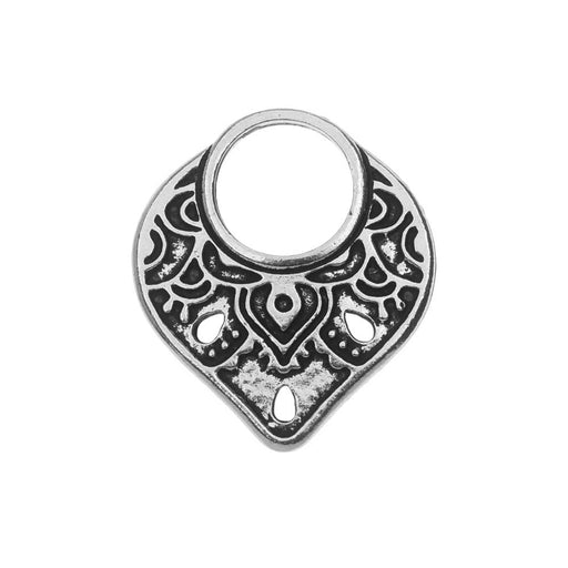 TierraCast Connector Link, Temple Ring 18.5x21mm, Antiqued Silver Plated (1 Piece)