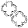 TierraCast Rhodium Plated Lead-Free Pewter Lg Quatrefoil Connector Link 22mm (2 Pieces)