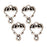 TierraCast Antiqued Silver Plated Lead-Free Pewter Vine Heart Connector Links 13mm (4 Pieces)