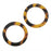 Zola Elements Acetate Connector Link, Circle 24mm, Brown Tortoise Shell (2 Pieces)