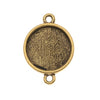 Nunn Design Antiqued 24kt Gold Plated Pewter  Collage Bezel Round 2-Loop Link 12.8mm