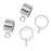 Silver Plated Round Slider Bail - Fits Up To 8mm Cord (4 Pieces)