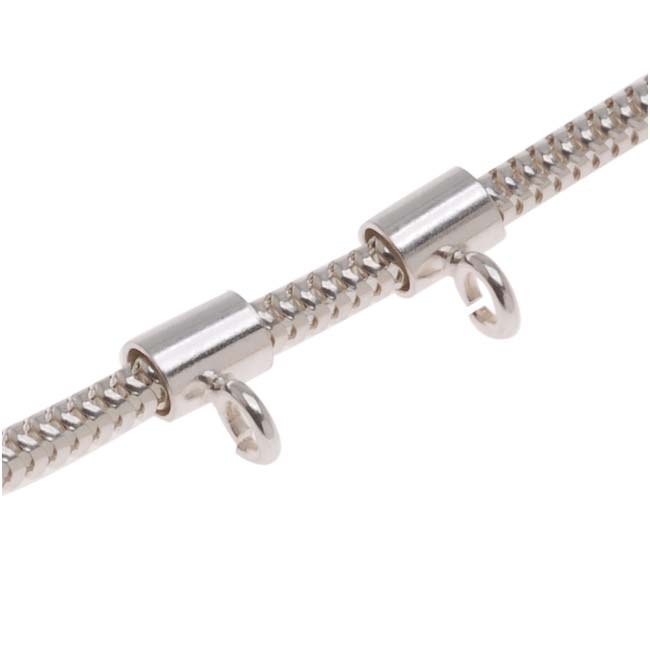 Sterling Silver Sleek Tube Bail With Open Ring 3MM Fits Troll