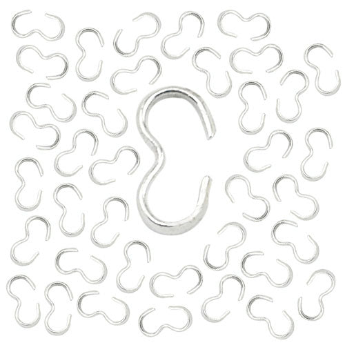 Beadalon Silver Plated QuickLinks Figure 8 Connectors Medium (60 Pieces)