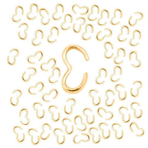 Beadalon Gold Plated Small Quick Link Figure 8 Connectors 6mm Long (65 Pieces)