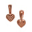 TierraCast Copper Plated Pewter Stone Mounting Heart Bail For Cabochon (2 Pieces)