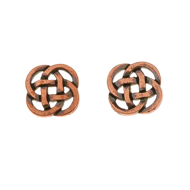 TierraCast Real Copper Plated Pewter Celtic Knot Open Connector Beads 10mm (2 Pieces)