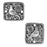 TierraCast Fine Silver Plated Pewter Dia De Los Muertos Paloma Bird Connector Bead (2 Pieces)