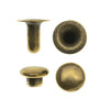 TierraCast Double Round Cap Compression Rivets for Leather 4mm Brass Oxide (10 Pieces)