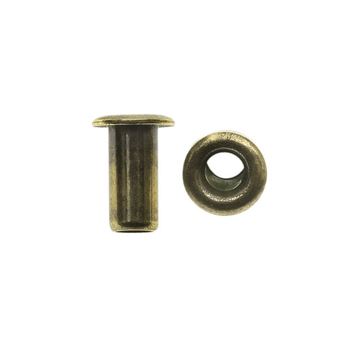TierraCast Hollow Eyelets for Leather 5.2mm Long 3.7mm Diameter Brass Oxide Finish (10 Pieces)