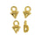 Cymbal Bead Endings fit GemDuo Beads, Kleftiko, 7mm 24kt Gold Plated (4 Pieces)