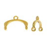 Cymbal Bead Endings fit 11/0 Delica & Round Beads, Fres II, 9.5mm 24kt Gold Plated (2 Pieces)