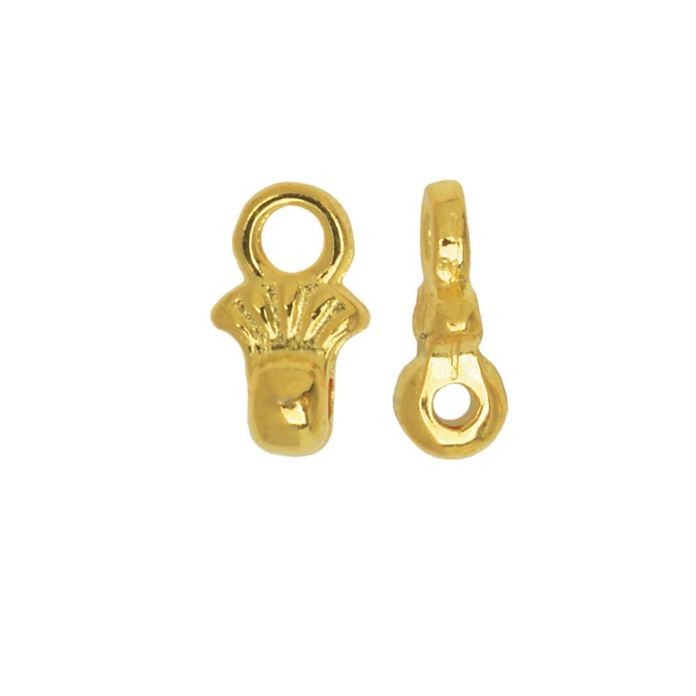 Cymbal Bead Endings fit 8/0 Round Beads, Pilos, 6.5mm 24kt Gold Plated ...