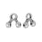 Cymbal Bead Endings fit 8/0 Round Beads, Alona, 6mm Antiqued Silver (4 Pieces)