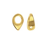 Cymbal Bead Endings fit Superduo Beads, Kolympos, 6.5mm 24kt Gold Plated (4 Pieces)
