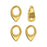 Cymbal Bead Endings fit Superduo Beads, Kolympos, 6.5mm 24kt Gold Plated (4 Pieces)
