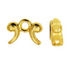Cymbal Bead Endings fit Silky Beads, Drakonisi, 6.5mm, 24kt Gold Plated (4 Pieces)