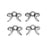 Cymbal Bead Endings fit Silky Beads, Drakonisi, 6.5mm, Antiqued Silver (4 Pieces)