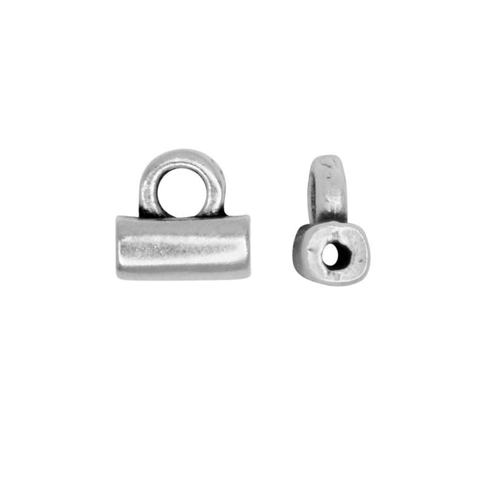 Cymbal Bead Endings fit Tila Beads, Soros, 4.5mm Antiqued Silver (2 Pieces)