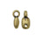Cymbal Bead Endings fit Superduo Beads, Vourkoti, 8mm Antiqued Brass Plated (4 Pieces)