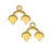 Cymbal Bead Endings for Ginko Beads, Kastro II, 14x16mm, 24k Gold Plated (2 Pieces)