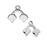 Cymbal Bead Endings for Ginko Beads, Kastro II, 14x16mm, Antiqued Silver Plated (2 Pieces)
