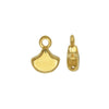 Cymbal Bead Endings for Ginko Beads, Karavos, 10x7mm, 24k Gold Plated (2 Pieces)