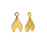 Cymbal Bead Endings GemDuo Beads, Tourlos II, 9x16.5mm, 24k Gold Plated (2 Pieces)