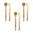 22K Gold Plated Metal Bobby Pins With 10mm Pad For Gluing (6 pcs)