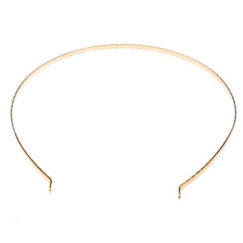 22K Gold Plated Metal Tiara Headband Frame - Fun Craft Beading Project 5.5 Inches (1 pcs)