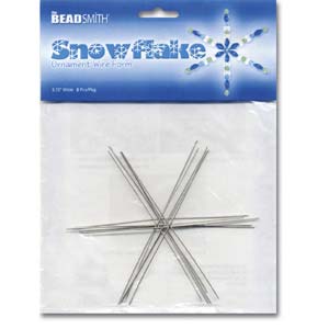 The Beadsmith Metal Wire Snowflake Forms - Fun Craft Beading Project 3 3/4 Inches (8 Pieces)