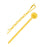 Yellow Enamel Metal Bobby Pins With 8mm Pad For Gluing (10 pcs)