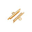 Miyuki Findings Gold Plated Seed Bead Slide End Tubes 15mm (2 Pieces)