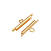 Miyuki Findings Gold Plated Seed Bead Slide End Tubes 15mm (2 Pieces)