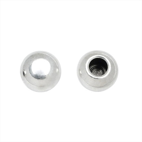 Small Cord End Caps, Round 5mm Fits 2mm Cord, Silver Plated (10 Pieces)