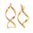 Pinch Bail for Earrings or Pendants, Single Twist, 32mm, Gold Plated (2 Pieces)
