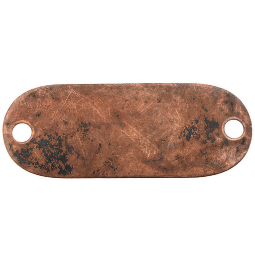 Vintaj Artisan Copper, Oval Connector Blank 24 Gauge Thick 46x18mm (1 Piece)