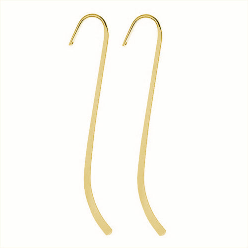22K Gold Plated Metal Bookmark - Fun Craft Beading Project 4 3/4 Inches (2 Pieces)