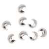Crimp Bead Covers, 3mm, Sterling Silver (12 Pieces)