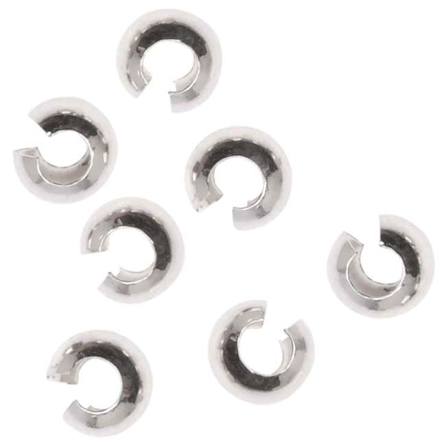 Crimp Bead Covers, 4mm Sterling Silver (10 Pieces)