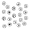 End Cap Beads for Memory Wire, Round Glue In 5mm Diameter, Silver Plated (20 Pieces)