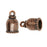 TierraCast Cord Ends, Palace Dome 18mm, Fits 8mm Cord Antiqued Copper Plated (2 Pieces)