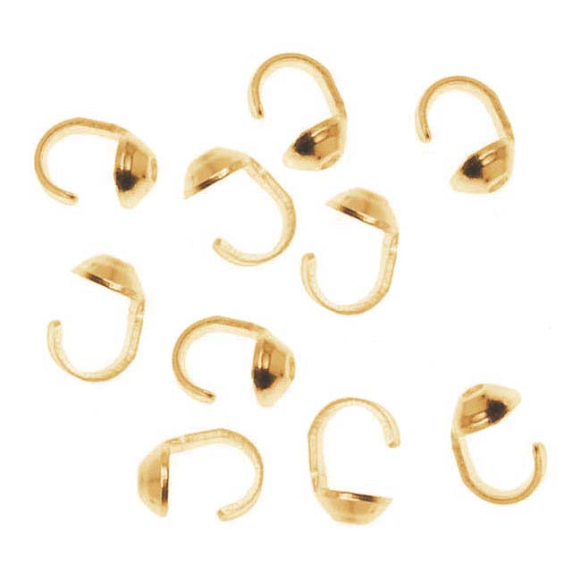 14K Gold-Filled Bead Tips Knot Covers (10 Pieces)