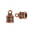 TierraCast Cord Ends, Temple Dome 14.5mm, Fits 6mm Cord Antiqued Copper Plated (2 Pieces)