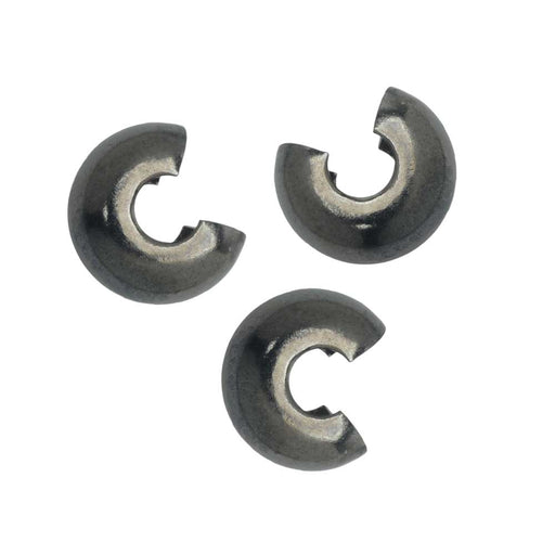 Crimp Beads Covers, 5mm, Gun Metal Plated (10 Pieces)
