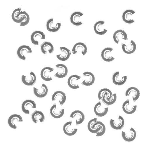 Crimp Bead Covers, 5mm, Silver Tone (144 Pieces)