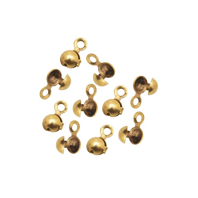 Nunn Design Ball Chain Connectors, For 1.8mm & 2.4mm Ball Chain, 24K Gold Plated (10 Pieces)