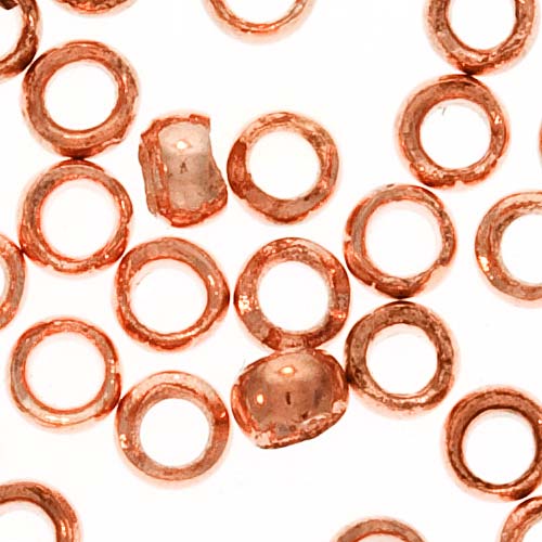 Crimp Beads, Barrel 2x1.2mm, Bright Copper (100 Pieces)